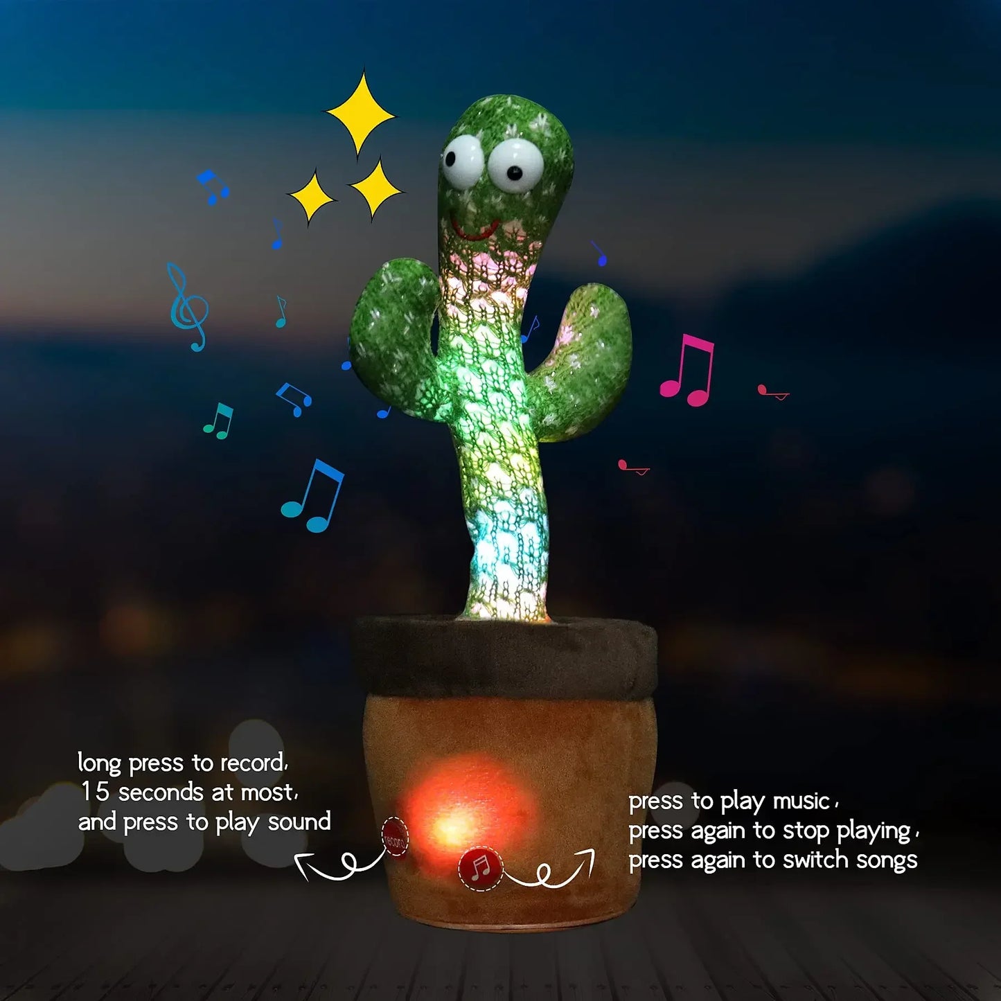 Cute Dancing and Talking Cactus Toy