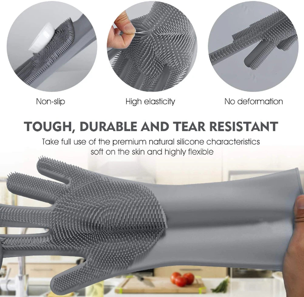 Silicone Dish Washing Gloves (pair)