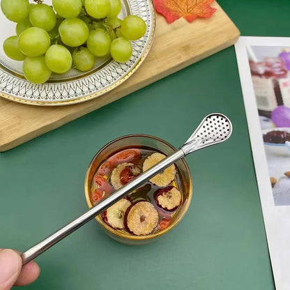 Stainless Steel Filter Spoon Straw