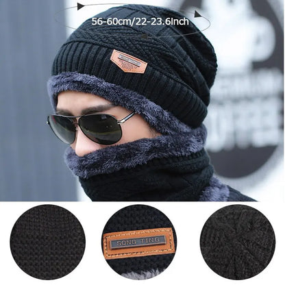 Winter Fleece Cap And Neck Warmer