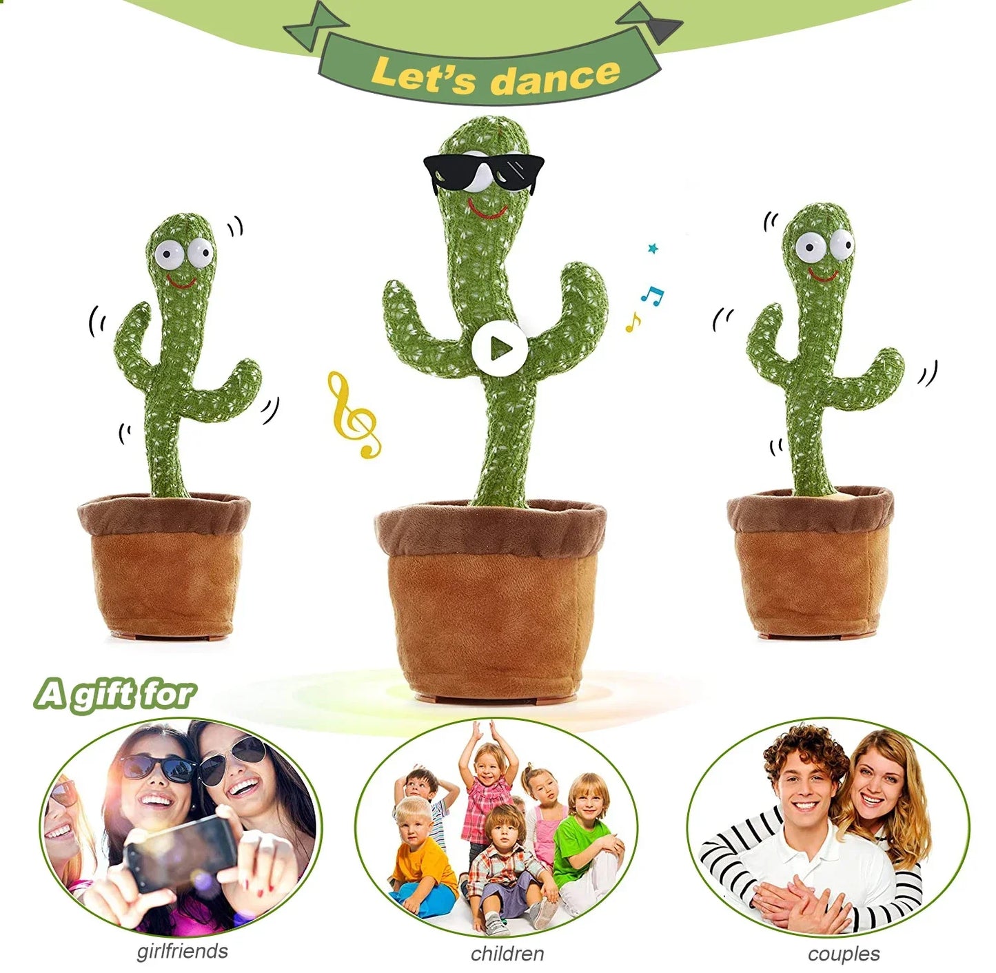 Cute Dancing and Talking Cactus Toy