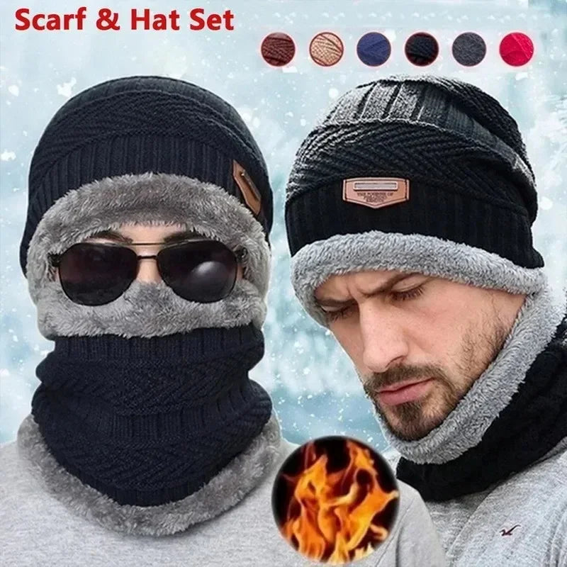 Winter Fleece Cap And Neck Warmer